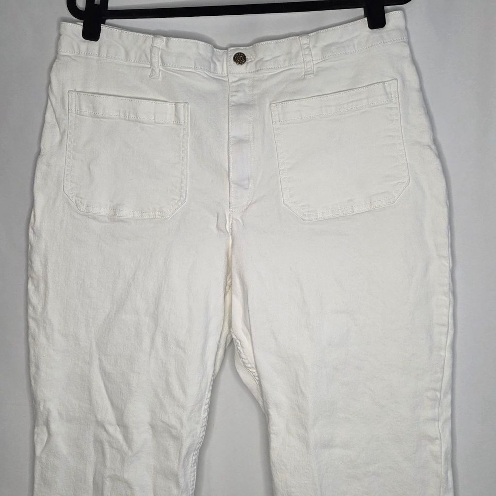 Chaps White Straight Leg Jeans, Size 16